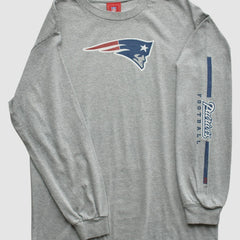 Fanatics New England Patriots NFL 2000s Long Sleeve T-shirt Heather Gray Vintage