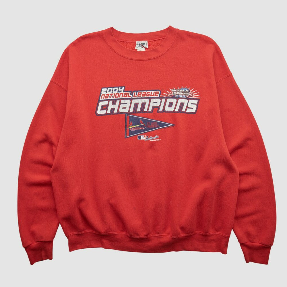 St. Louis Cardinals Lee Apparel 2004 Pullover Sweatshirt - Red - XVintage - Fanatics on Sale