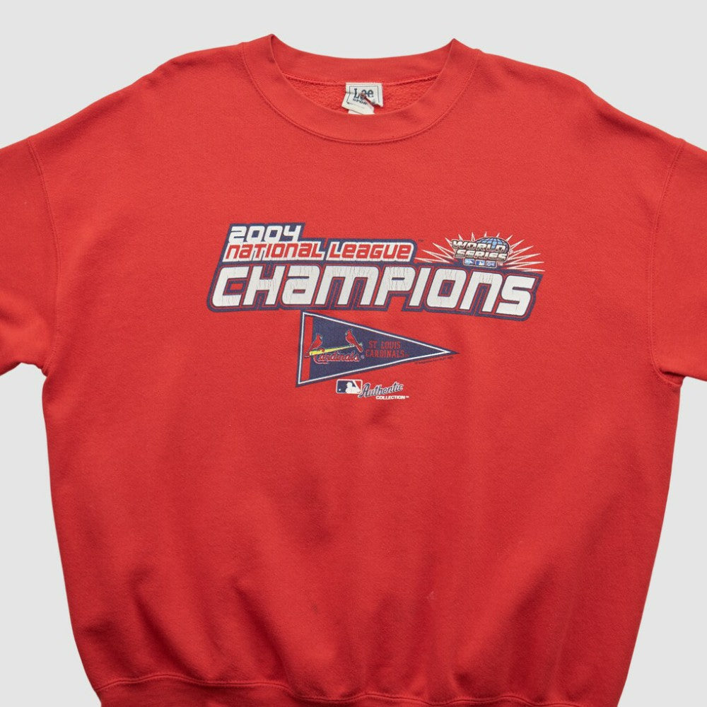 St. Louis Cardinals Lee Apparel 2004 Pullover Sweatshirt - Red - XVintage - Fanatics on Sale