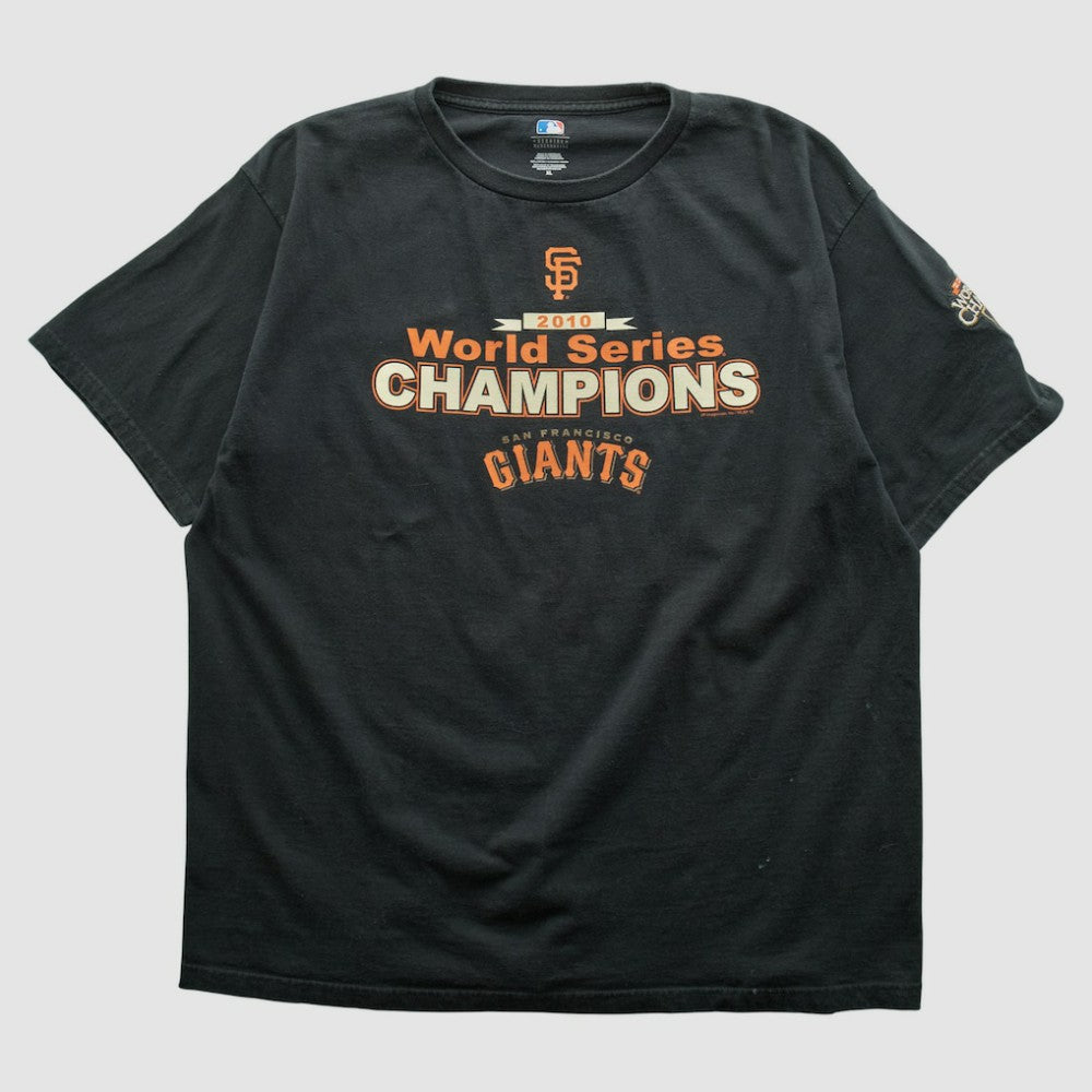 San Francisco Giants Genuine Merchandise 2010 T-shirt - Black - 2XVintage - Fanatics Sale