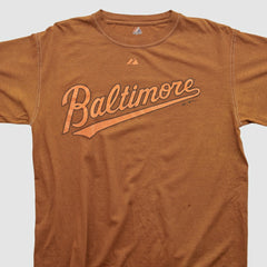 Baltimore Orioles Majestic 2009 T-shirt - Brown - Vintage - Fanatics on Sale