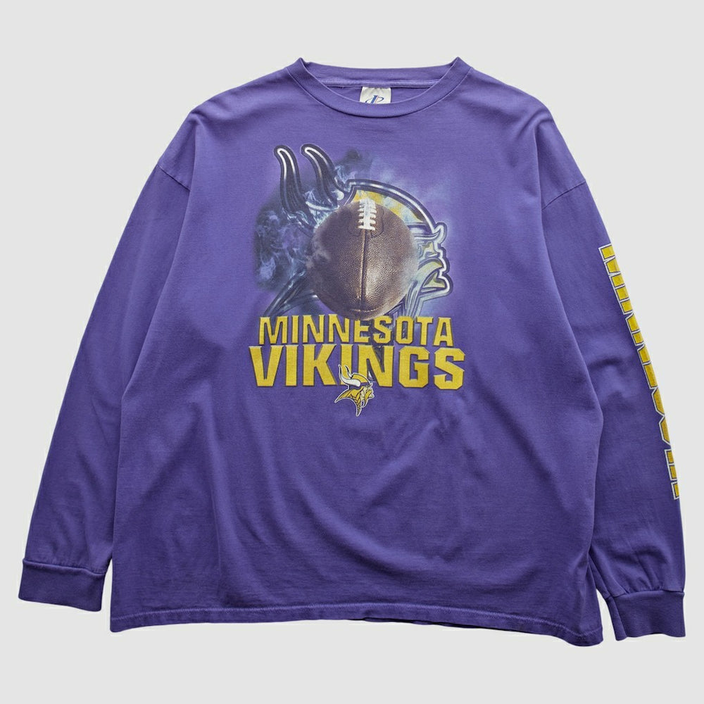 Fanatics Minnesota Vikings Logo Athletic 90s Long Sleeve T-shirt Purple Vintage
