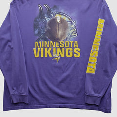 Fanatics Minnesota Vikings Logo Athletic 90s Long Sleeve T-shirt Purple Vintage
