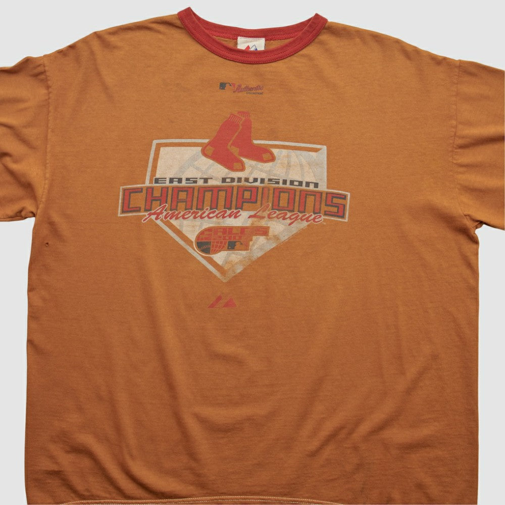 Boston Red Sox Majestic 2005 T-shirt - Orange - 2XVintage - Fanatics on Sale