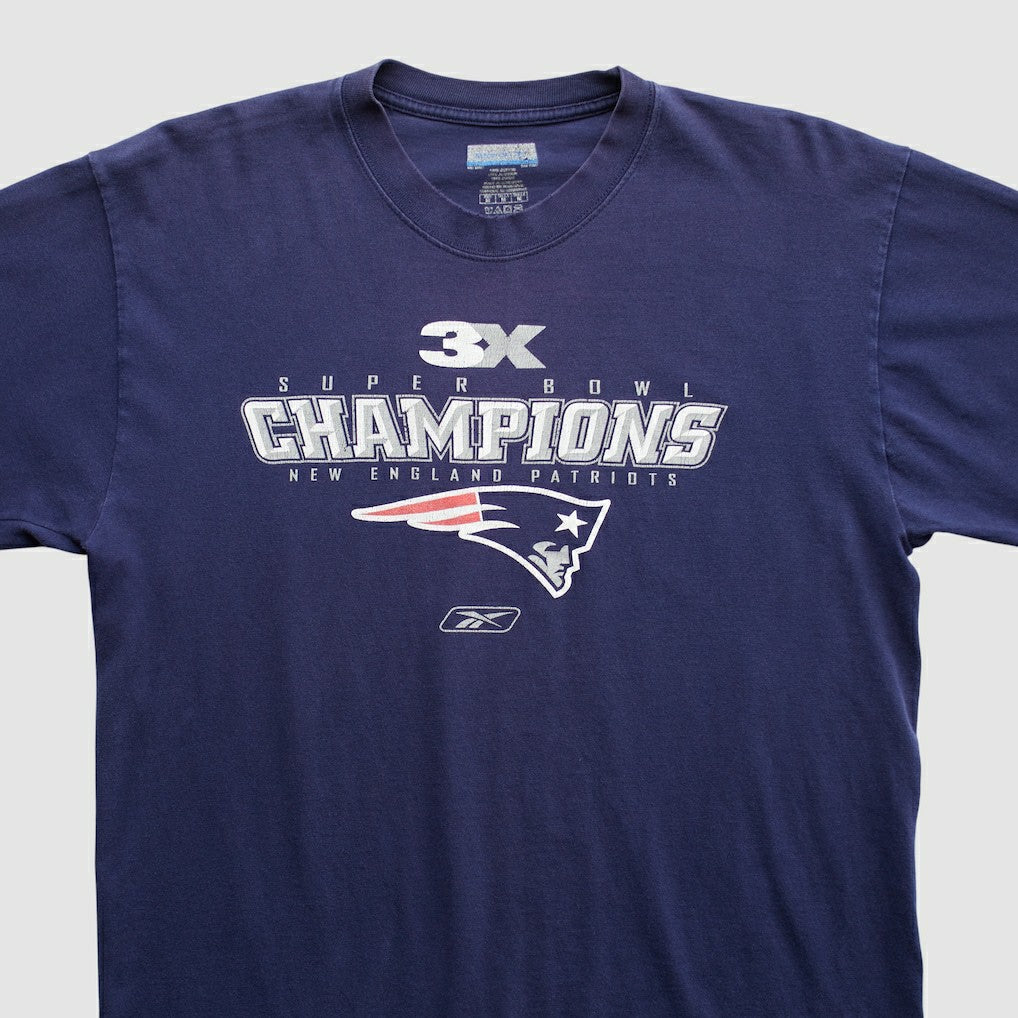 Fanatics New England Patriots Reebok 2000s Long Sleeve T-shirt Navy Vintage