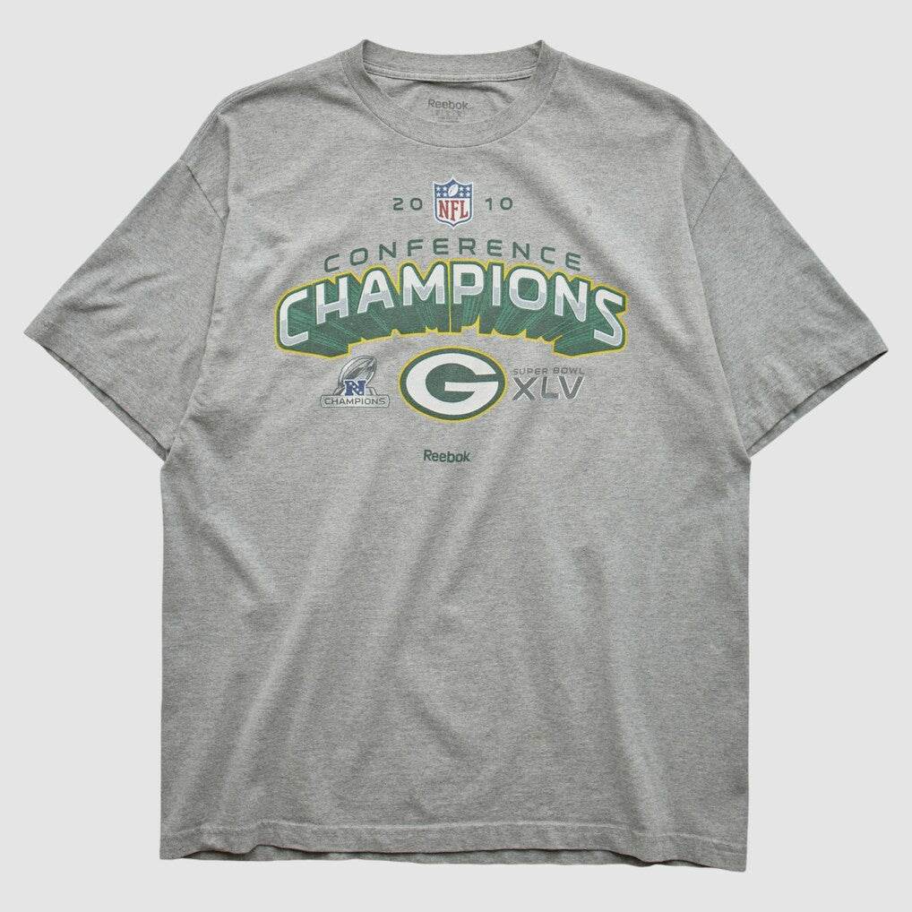 Fanatics Green Bay Packers Reebok 2010 T-shirt Heather Gray Vintage
