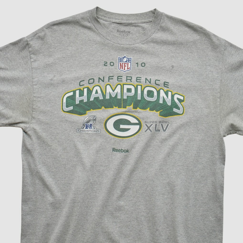 Fanatics Green Bay Packers Reebok 2010 T-shirt Heather Gray Vintage