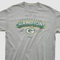 Fanatics Green Bay Packers Reebok 2010 T-shirt Heather Gray Vintage