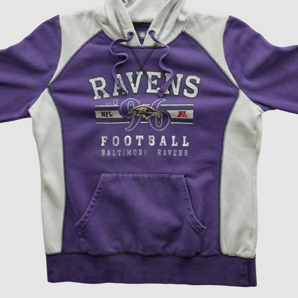 Fanatics Baltimore Ravens NFL 2010s Hooded Pullover Sweatshirt Purple Vintage