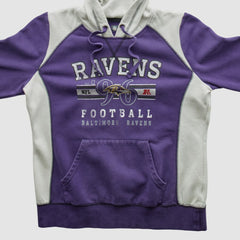 Fanatics Baltimore Ravens NFL 2010s Hooded Pullover Sweatshirt Purple Vintage