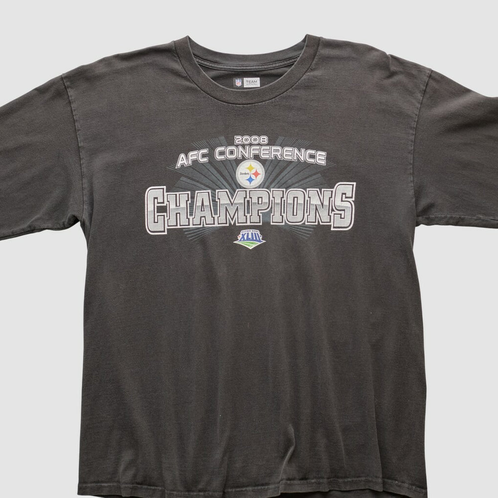 Fanatics Pittsburgh Steelers NFL 2008 Long Sleeve T-shirt Black Vintage