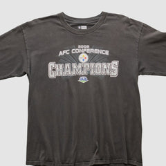 Fanatics Pittsburgh Steelers NFL 2008 Long Sleeve T-shirt Black Vintage