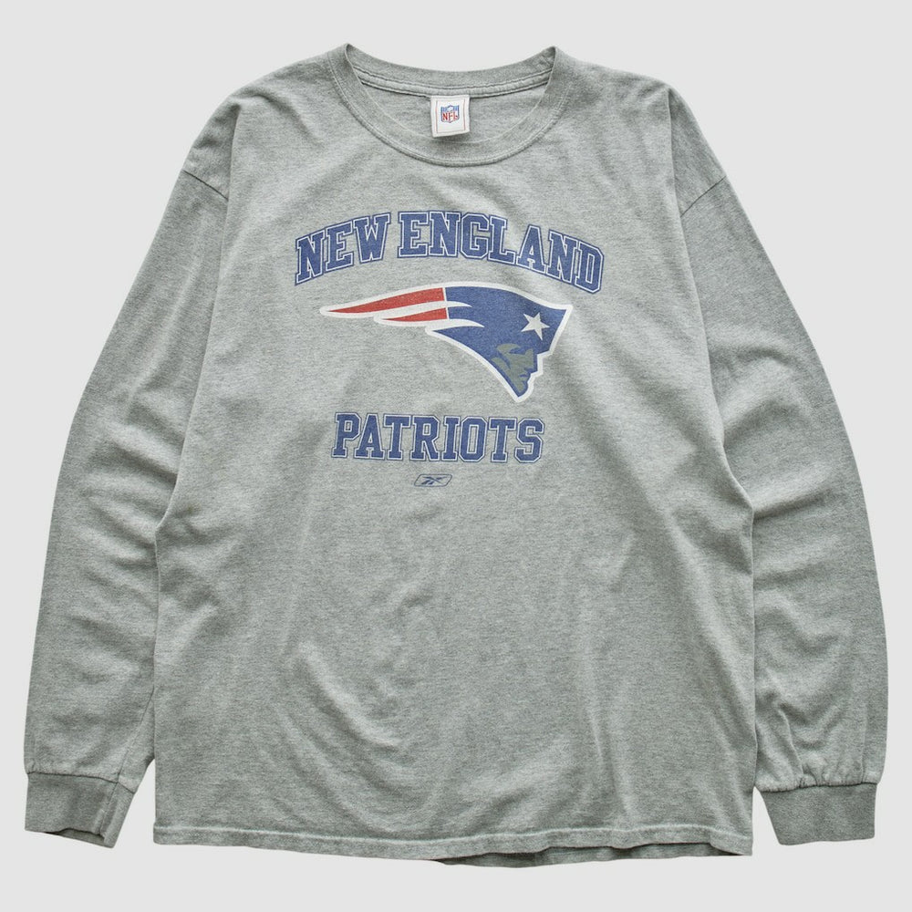 Fanatics New England Patriots NFL 2000s Long Sleeve T-shirt Heather Gray Vintage