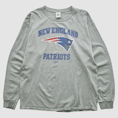 Fanatics New England Patriots NFL 2000s Long Sleeve T-shirt Heather Gray Vintage
