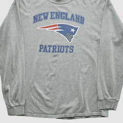 Fanatics New England Patriots NFL 2000s Long Sleeve T-shirt Heather Gray Vintage