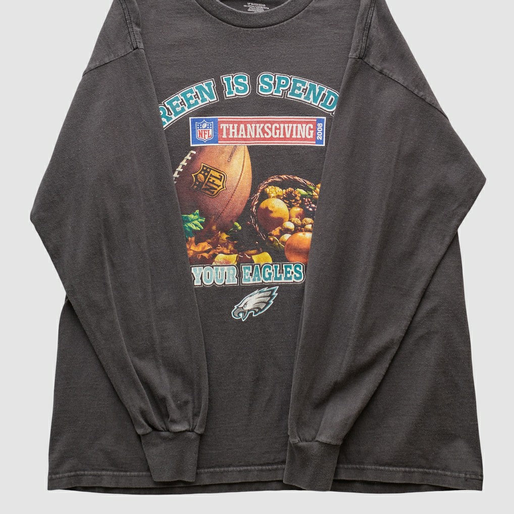 Fanatics Philadelphia Eagles NFL 2008 Long Sleeve T-shirt Charcoal Vintage