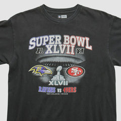 Fanatics Superbowl XLVII NFL 2013 T-shirt Black Vintage