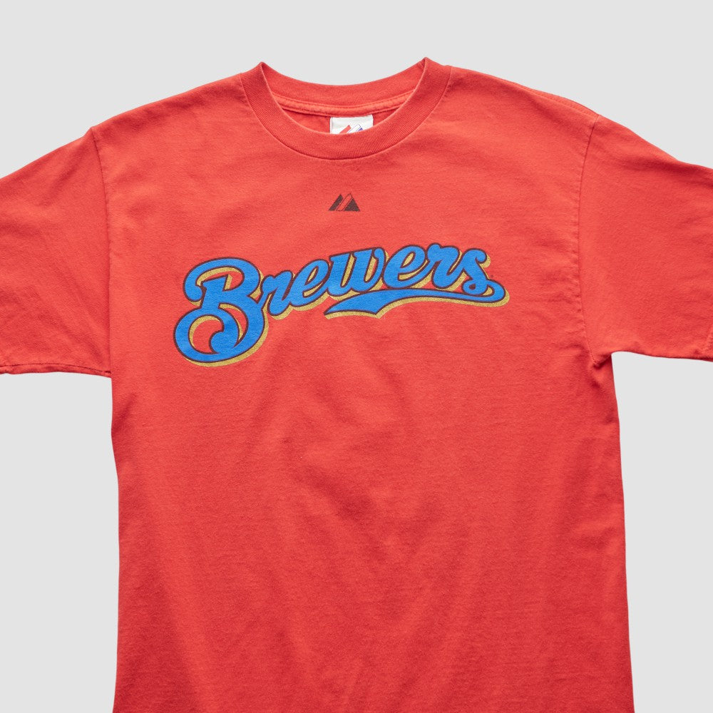 Milwaukee Brewers Majestic 2000s T-shirt - Red - Vintage - Fanatics Online