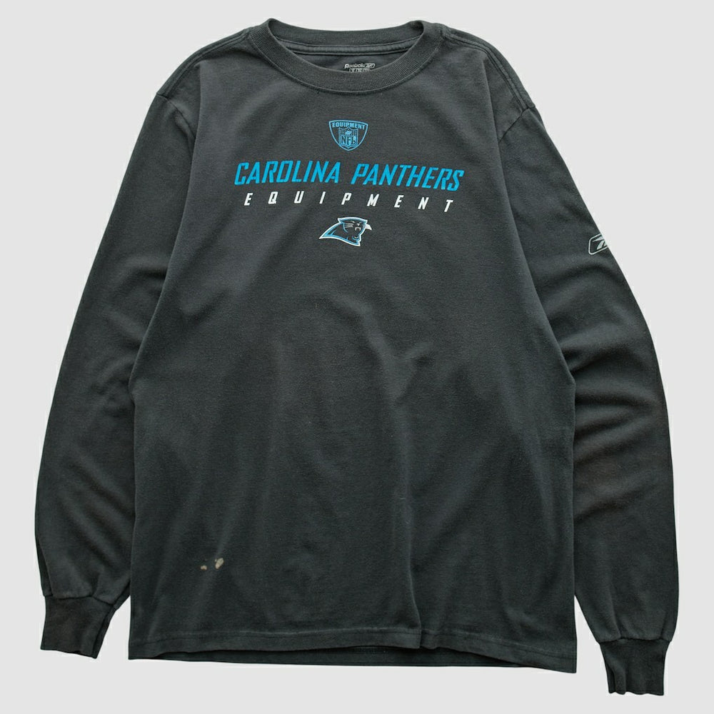 Fanatics Carolina Panthers Reebok 2000s Long Sleeve T-shirt Black Vintage