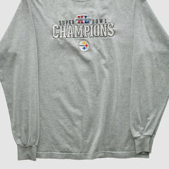 Fanatics Pittsburgh Steelers Reebok 2006 Long Sleeve T-shirt Gray Vintage