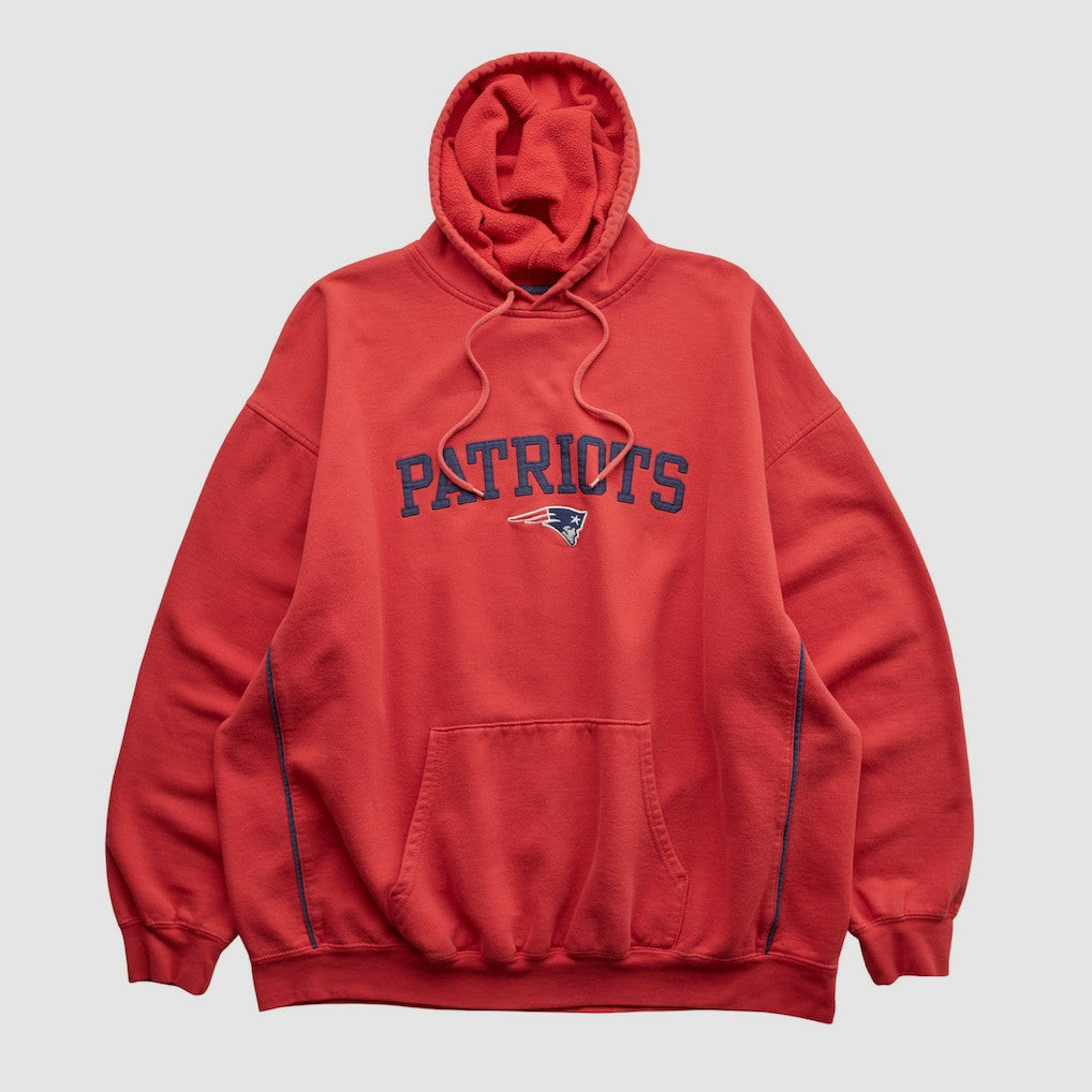 Fanatics New England Patriots NFL 2000s Hooded Pullover Sweatshirt Red Vintage