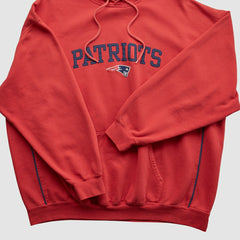 Fanatics New England Patriots NFL 2000s Hooded Pullover Sweatshirt Red Vintage