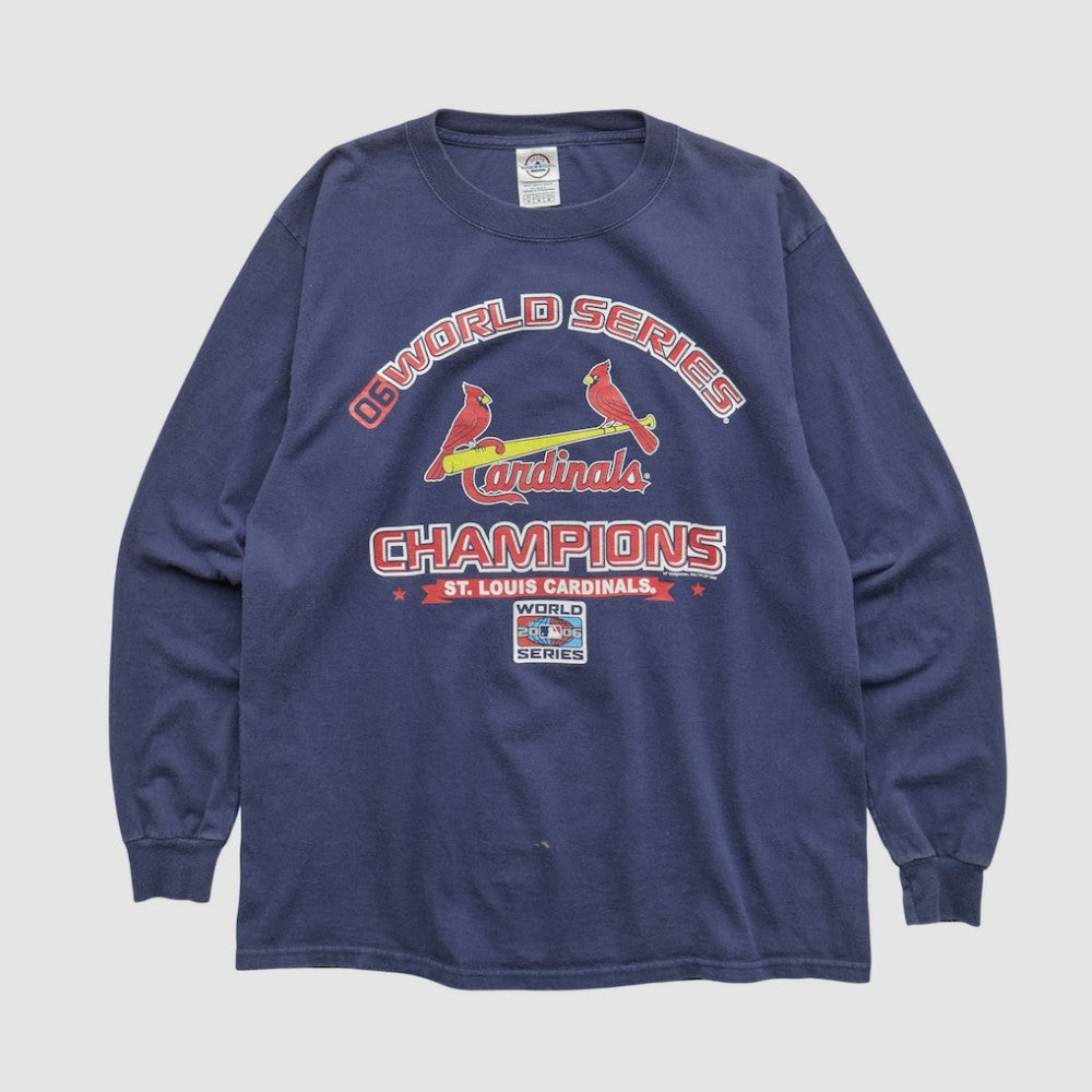 St. Louis Cardinals Delta 2006 Long Sleeve T-shirt - Navy - Vintage - Fanatics Online