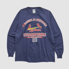 St. Louis Cardinals Delta 2006 Long Sleeve T-shirt - Navy - Vintage - Fanatics Online