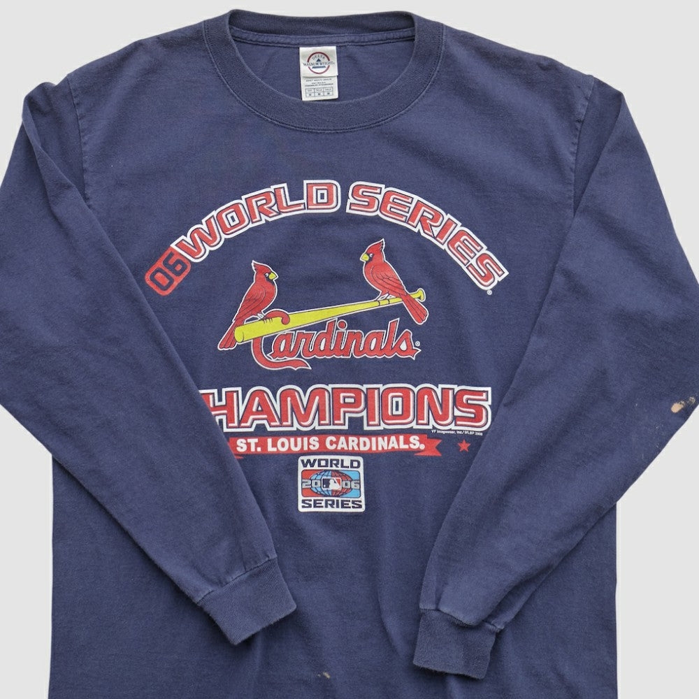 St. Louis Cardinals Delta 2006 Long Sleeve T-shirt - Navy - Vintage - Fanatics Online