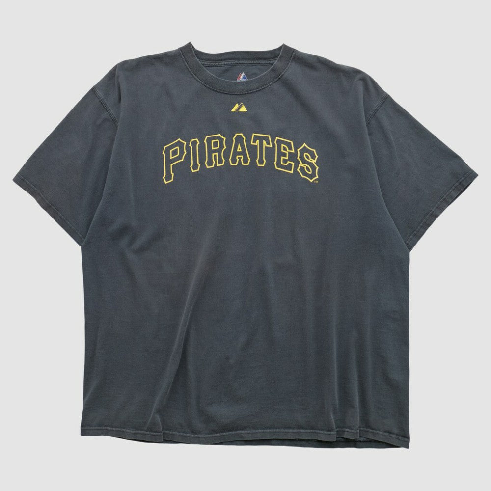 Pittsburgh Pirates Majestic 2000s T-shirt - Charcoal - 3XVintage - Fanatics Lifestyle