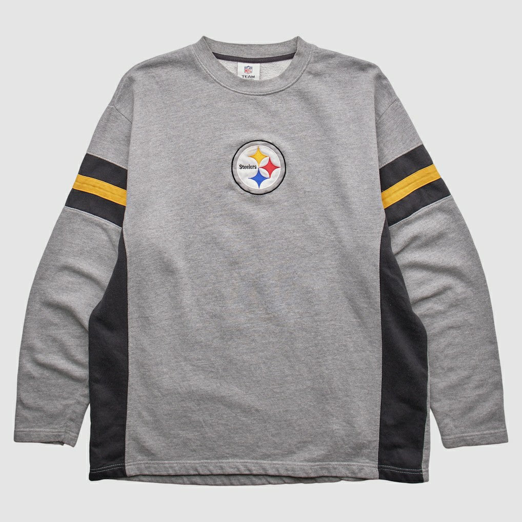 Fanatics Pittsburgh Steelers NFL 2010s Pullover Sweatshirt Heather Gray Vintage