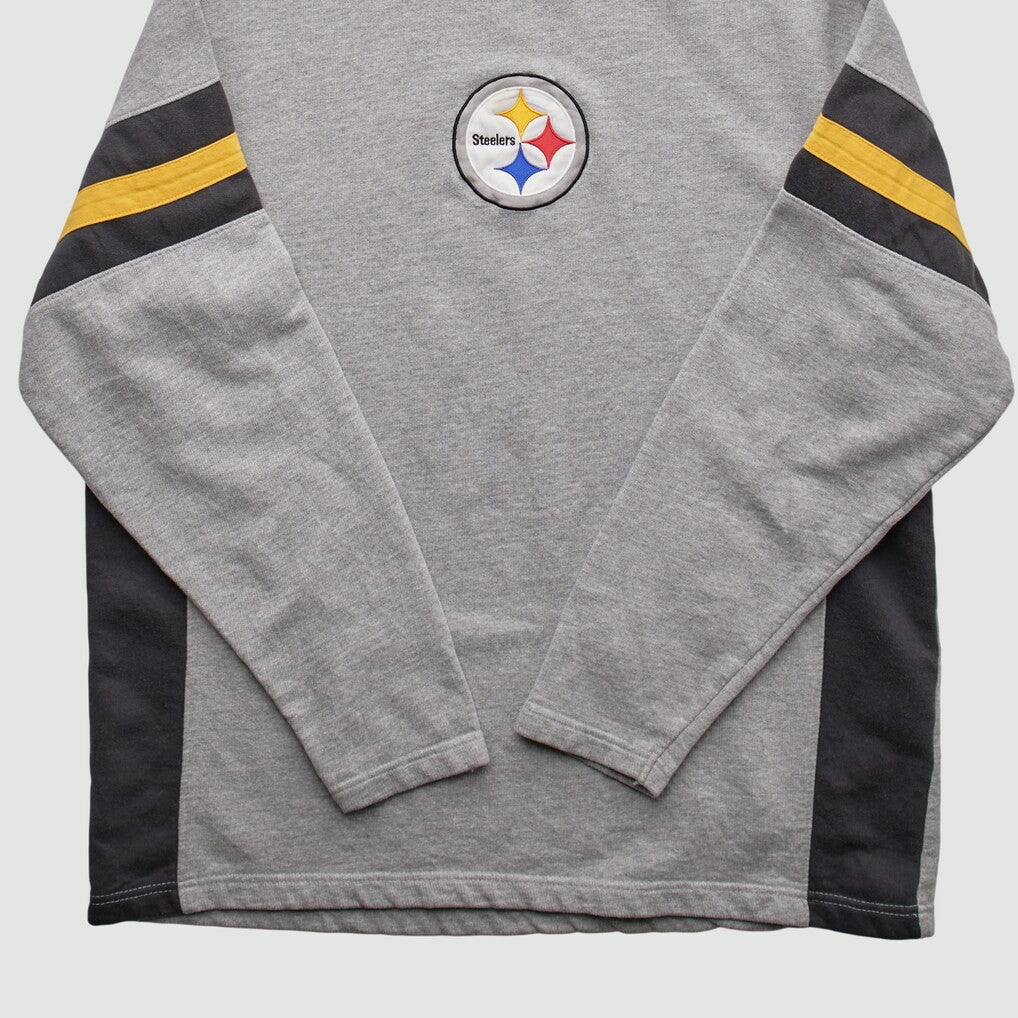 Fanatics Pittsburgh Steelers NFL 2010s Pullover Sweatshirt Heather Gray Vintage