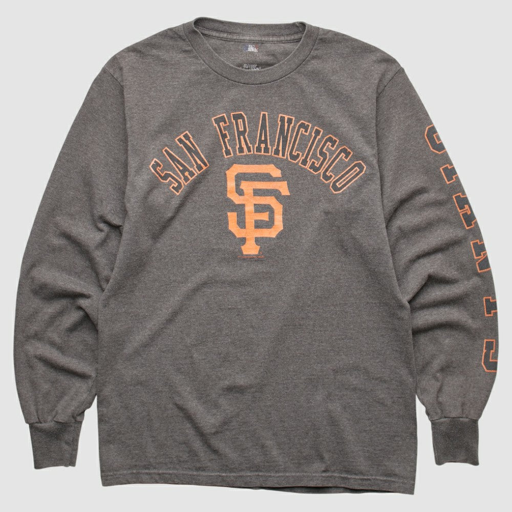 San Francisco Giants MLB 2000s Long Sleeve T-shirt - Dark Heather Gray - Vintage - Fanatics Online