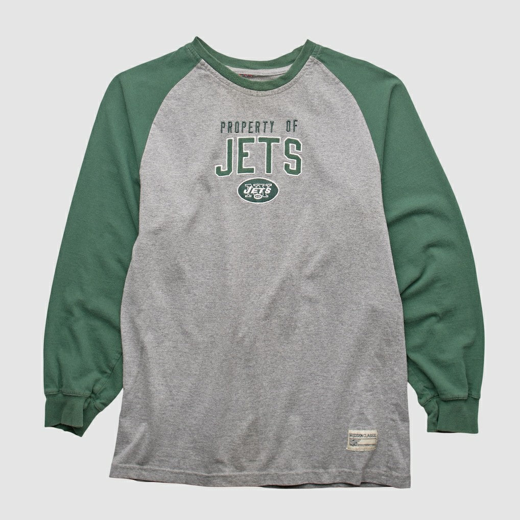 Fanatics New York Jets NFL 2000s Long Sleeve T-shirt Heather Gray Vintage