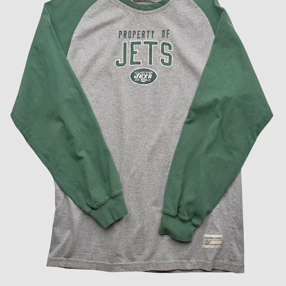 Fanatics New York Jets NFL 2000s Long Sleeve T-shirt Heather Gray Vintage