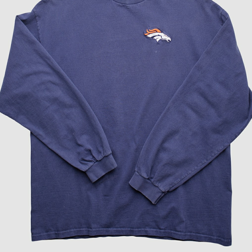 Fanatics Denver Broncos 90s Pullover Sweatshirt Navy Vintage