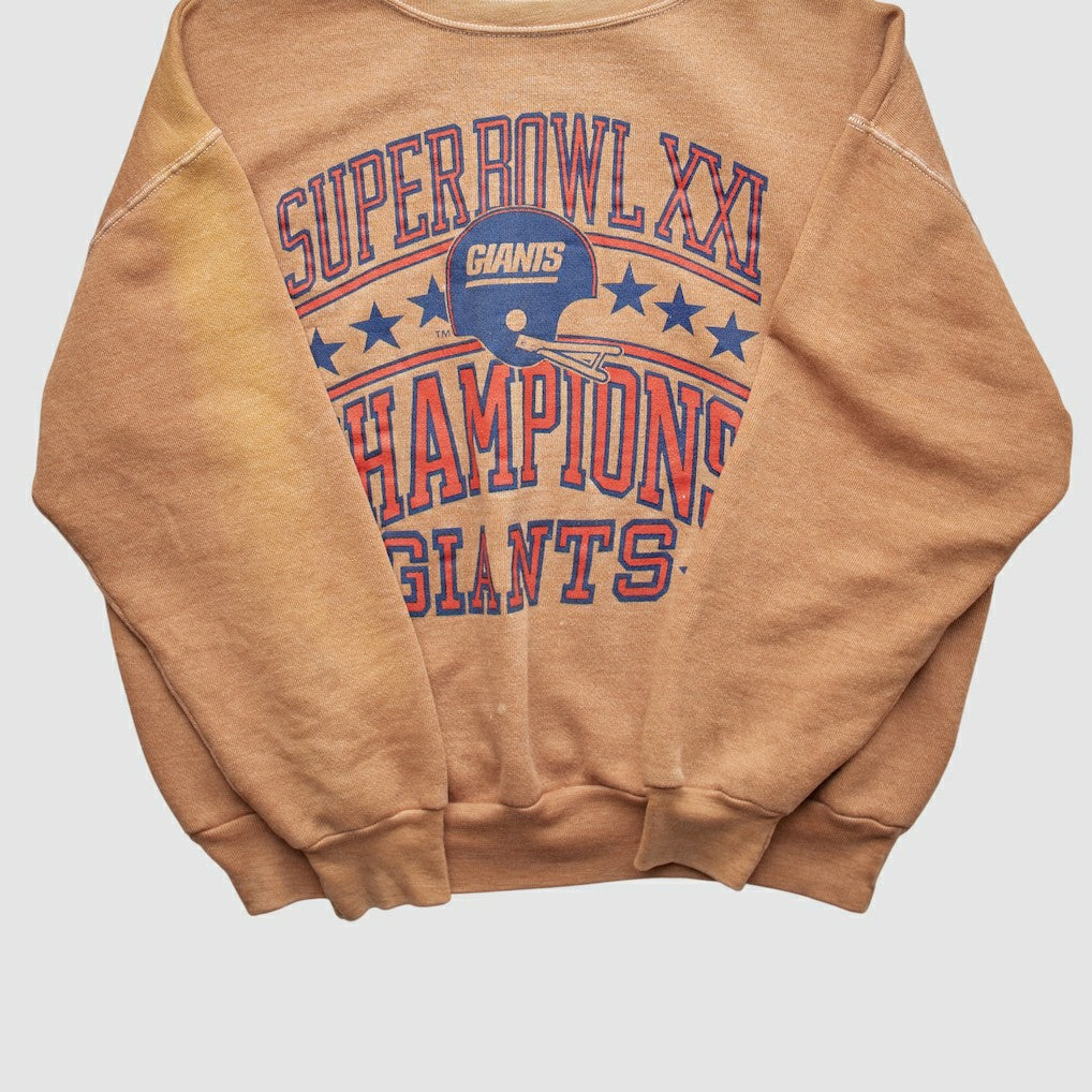 Fanatics New York Giants Signal 1987 Pullover Sweatshirt Tan Vintage