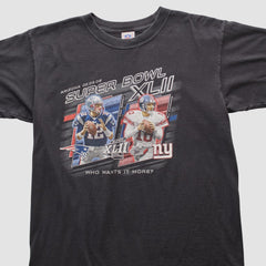 Fanatics Superbowl XLII NFL 2008 T-shirt Black Vintage
