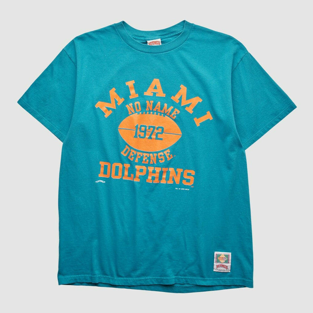 Fanatics Miami Dolphins Nutmeg Mills 1994 T-shirt Teal Vintage