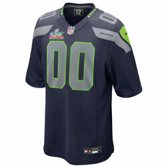 Nike Seattle Seahawks Super Bowl LX Patch Custom Game Jersey College Navy