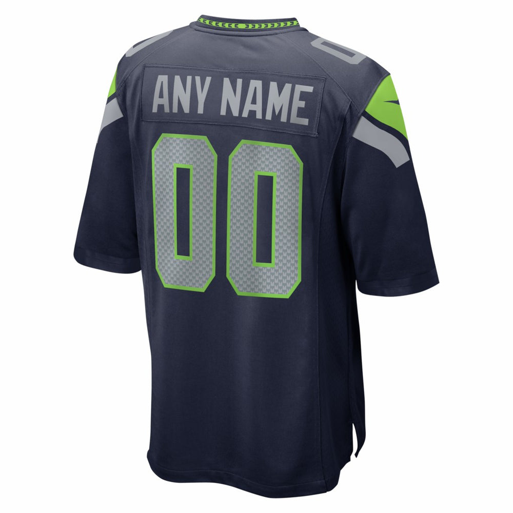 Nike Seattle Seahawks Super Bowl LX Patch Custom Game Jersey College Navy
