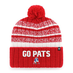 47 brand New England Patriots '47 Local Cuffed Knit Hat with Pom Red
