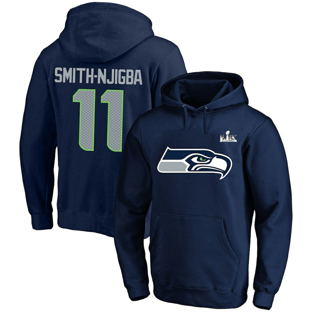Fanatics Jaxon Smith-Njigba Seattle Seahawks Super Bowl LX Champions Big & Tall Name & Number Fleece Hoodie College Navy