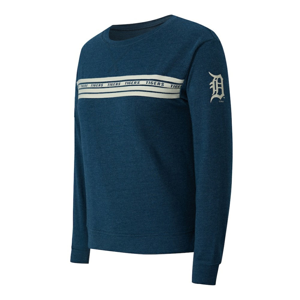 Detroit Tigers Concepts Sport Women's Birch French Terry Long Sleeve T-Shirt - Navy - MLB on Sale