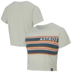 Houston Astros Concepts Sport Women's Birch Cropped T-Shirt - Cream - MLB Lifestyle