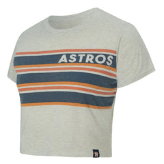 Houston Astros Concepts Sport Women's Birch Cropped T-Shirt - Cream - MLB Lifestyle