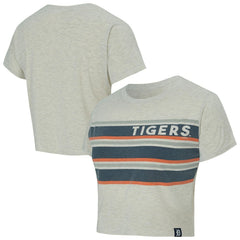 Detroit Tigers Concepts Sport Women's Birch Cropped T-Shirt - Cream - MLB on Sale