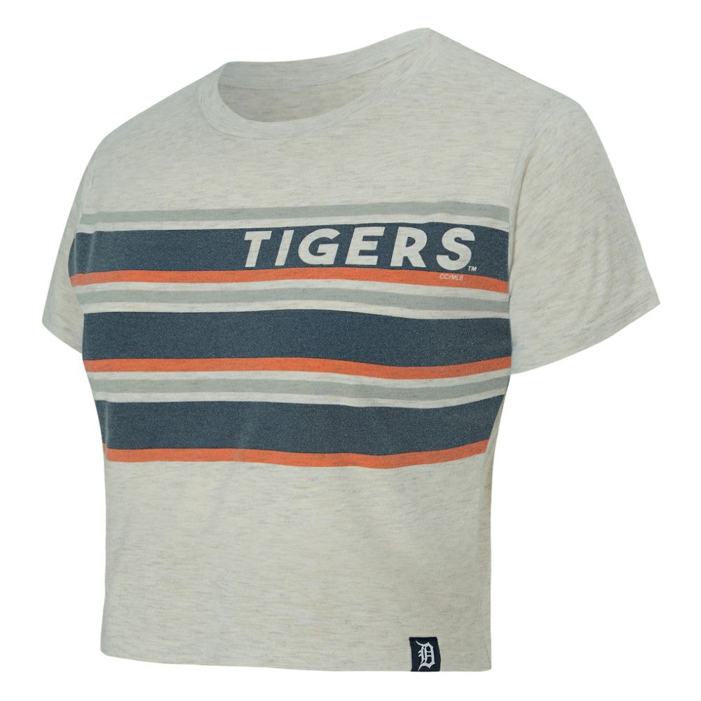 Detroit Tigers Concepts Sport Women's Birch Cropped T-Shirt - Cream - MLB on Sale