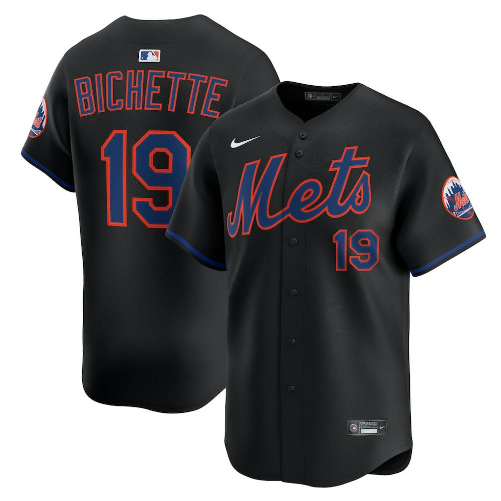 Bo Bichette New York Mets Nike Alternate Limited Jersey - Black - Nike Lifestyle
