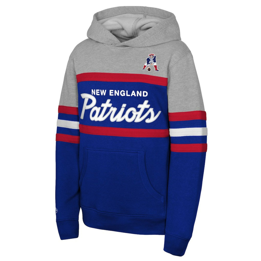 Mitchell & Ness New England Patriots Throwback Head Coach Pullover Hoodie Royal